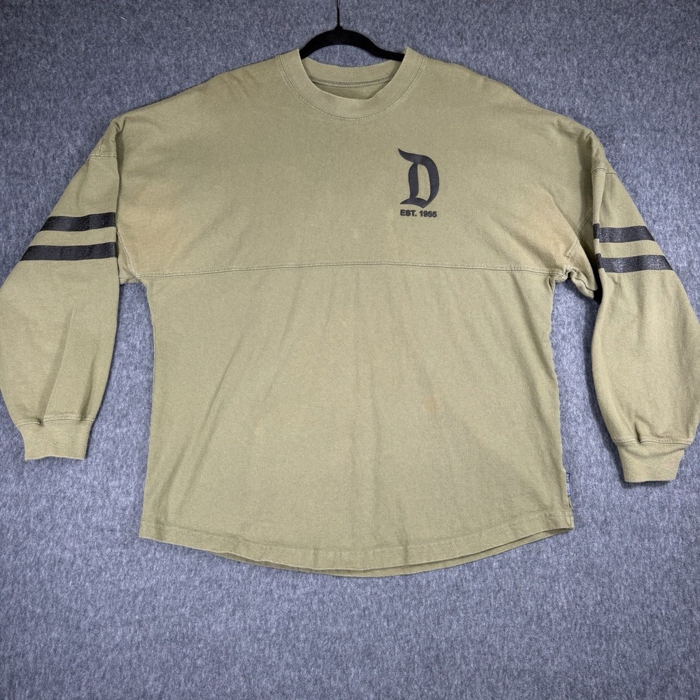 Disneyland Spirit Jersey Shirt Adult M Olive Green Disney Parks Long Sleeve